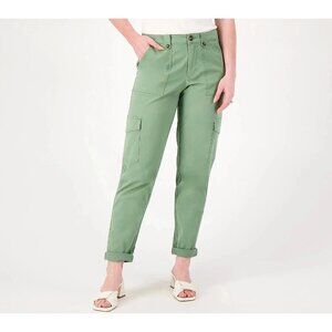 Candace Cameron Bure Utility Pant Plus Size 20 Regular Mid Rise Sage Green NEW